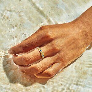 Sapphire and gold birthstone ring from Birthdate Co.